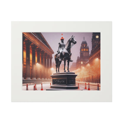 Glasgow's Duke Fine Art Print, Scotland Art, Paper Frame, Various Sizes, Horizontal