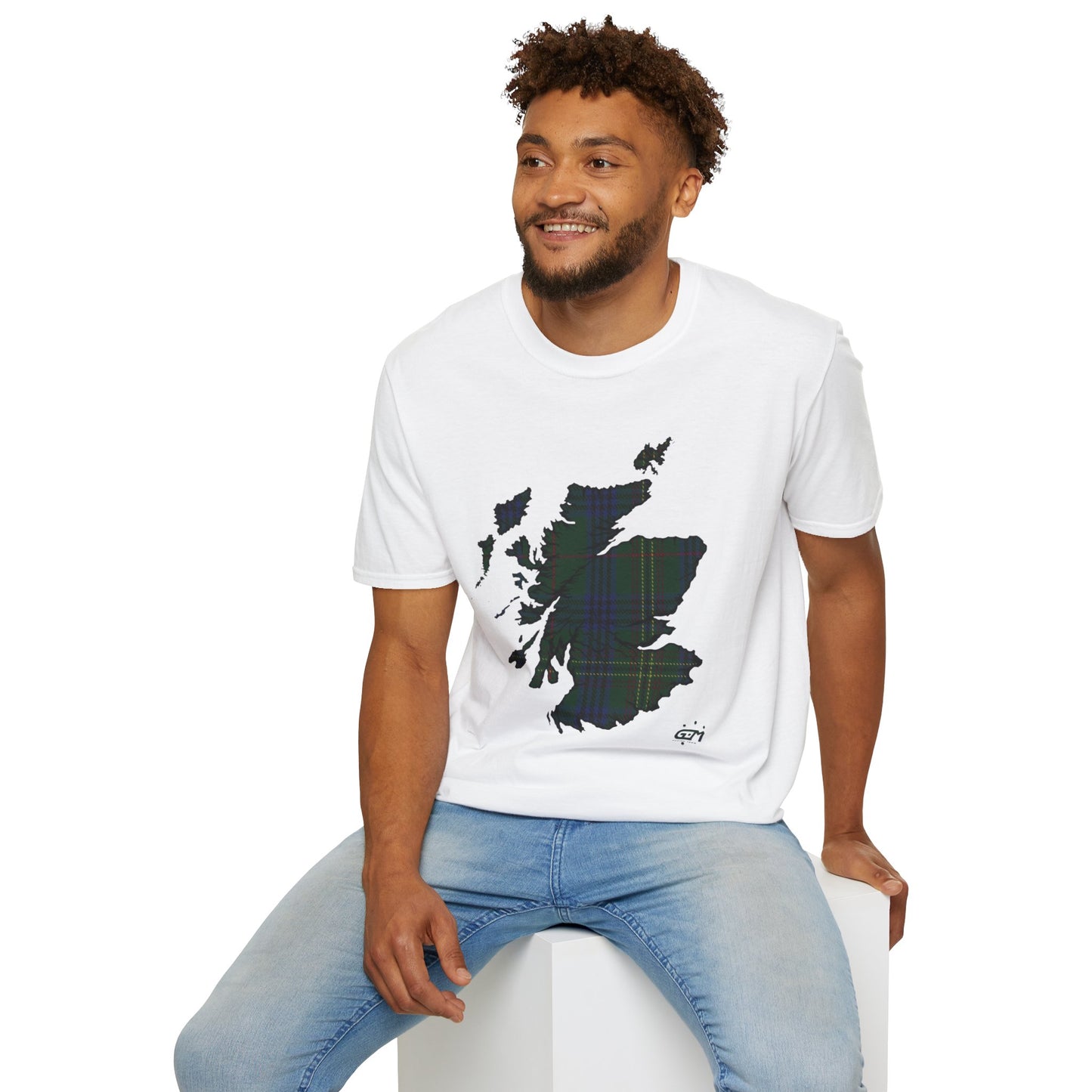 Tartan Ecosse Carte Softstyle T-Shirt Unisexe - Kennedy Tartan Tee 