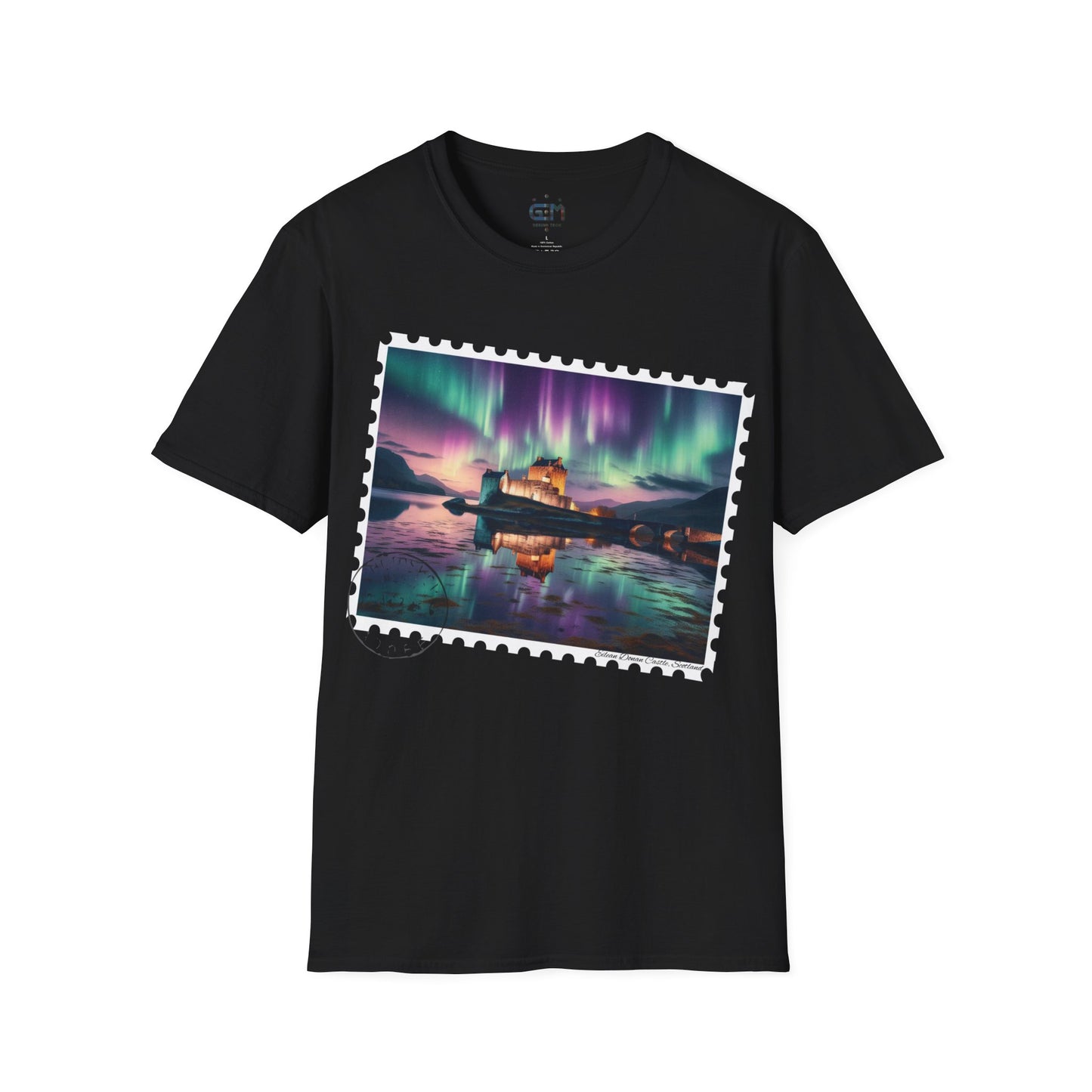 Postcard Eilean Donan Castle Art Softstyle T-Shirt, Unisex Tee, Scotland Shirt, Various Colours