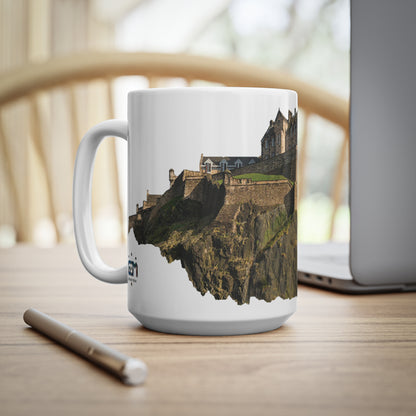 Edinburgh Castle on the Rock Photo Mug, White