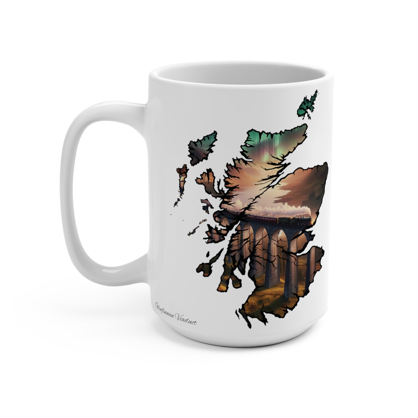 Scotland Map Mug 15oz, Glenfinnan Viaduct