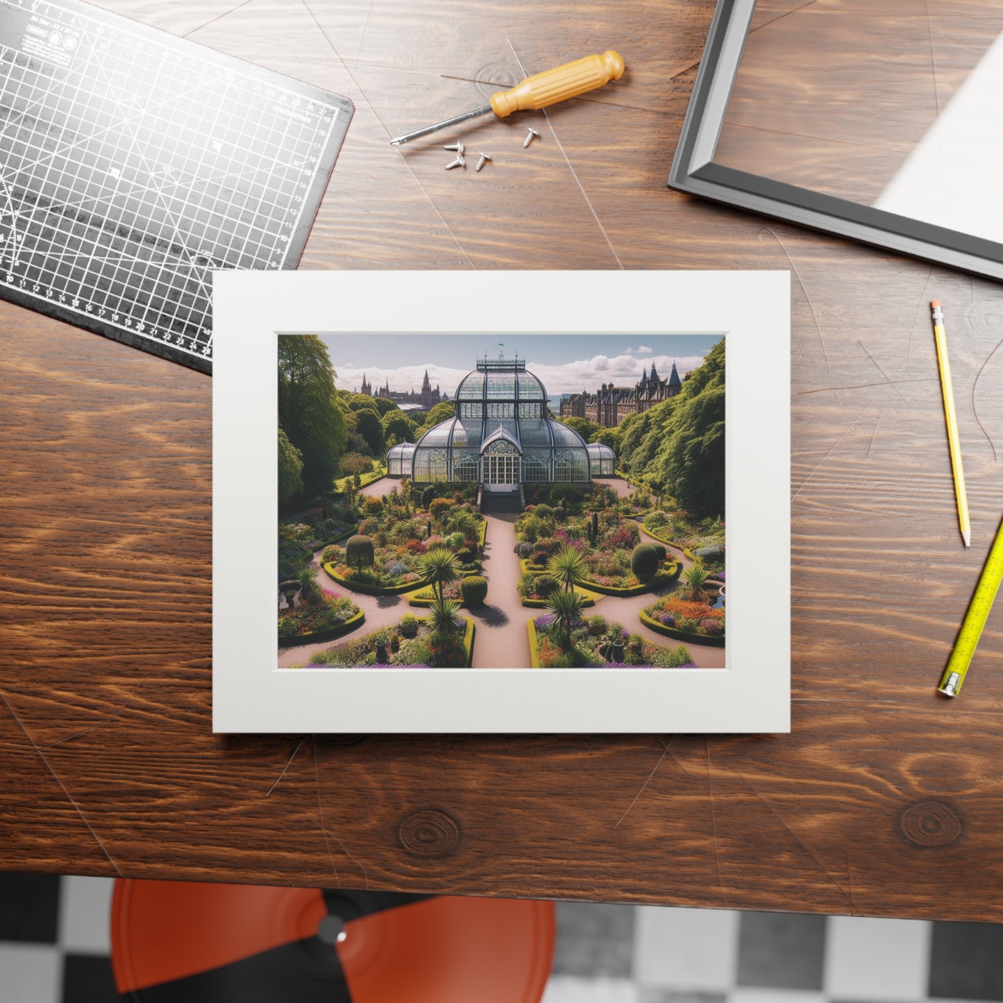 Glasgow's Botanic Gardens Fine Art Print, Scotland Art, Paper Frame, Various Sizes, Horizontal