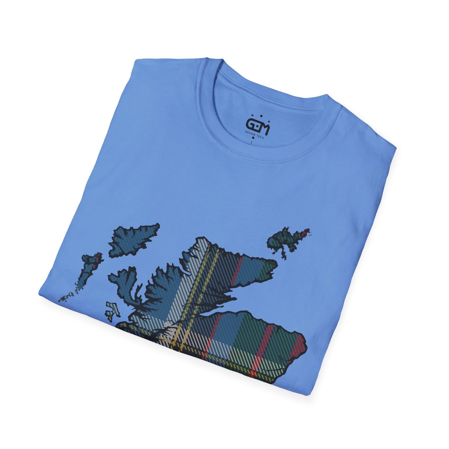 Scotland Tartan Map Softstyle Unisex T-Shirt, Anderson Old Tartan, Various Colours