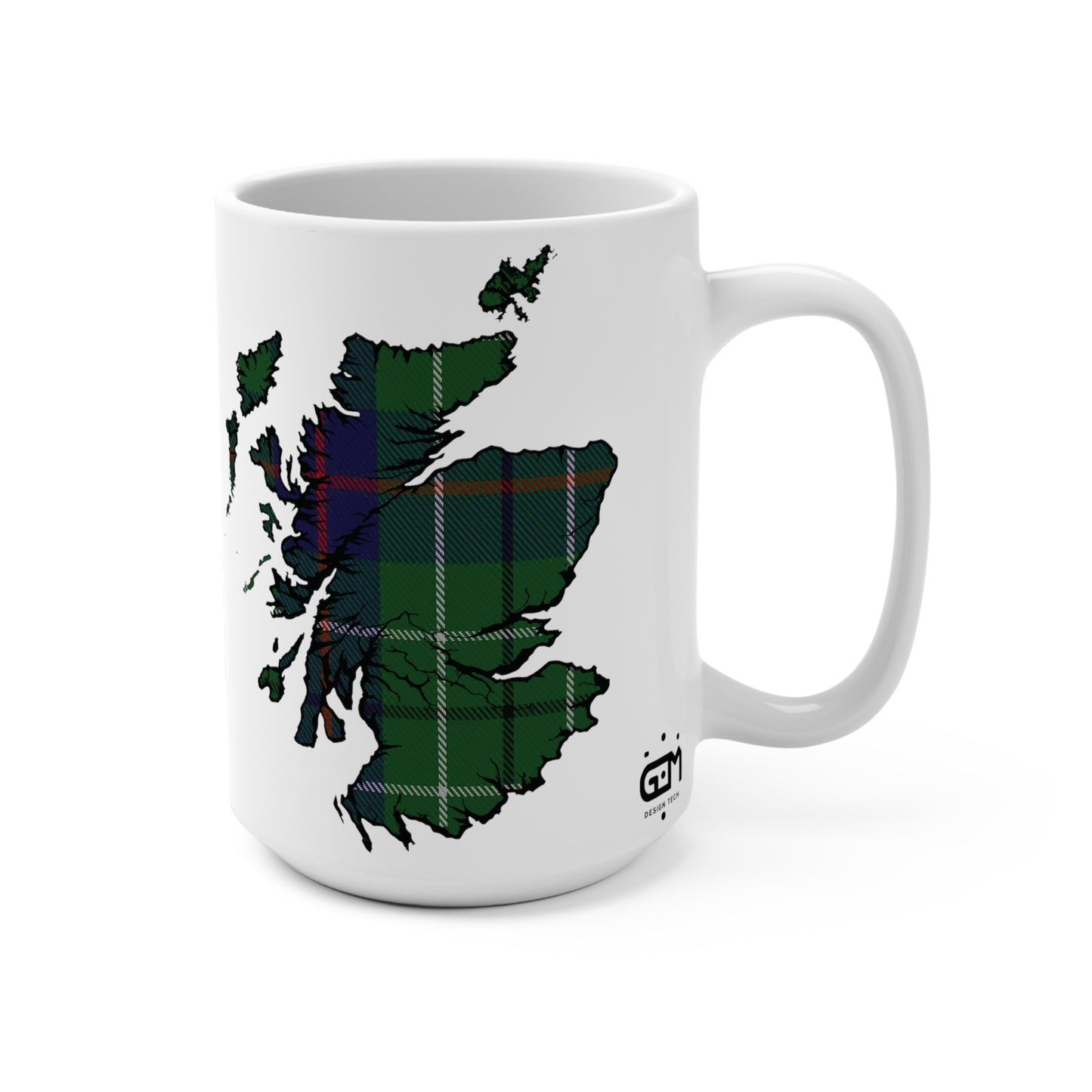 Scotland Map Mug 15oz, Duncan Tartan