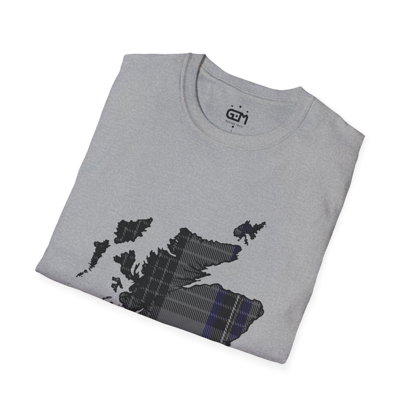 Scotland Tartan Map Softstyle Unisex T-Shirt - Hood Tartan Tee