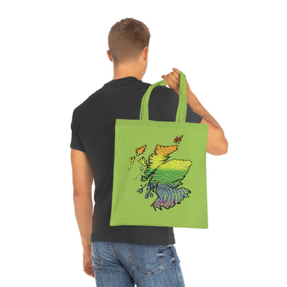 Scotland Pride Fingerprint Map Cotton Tote Bag