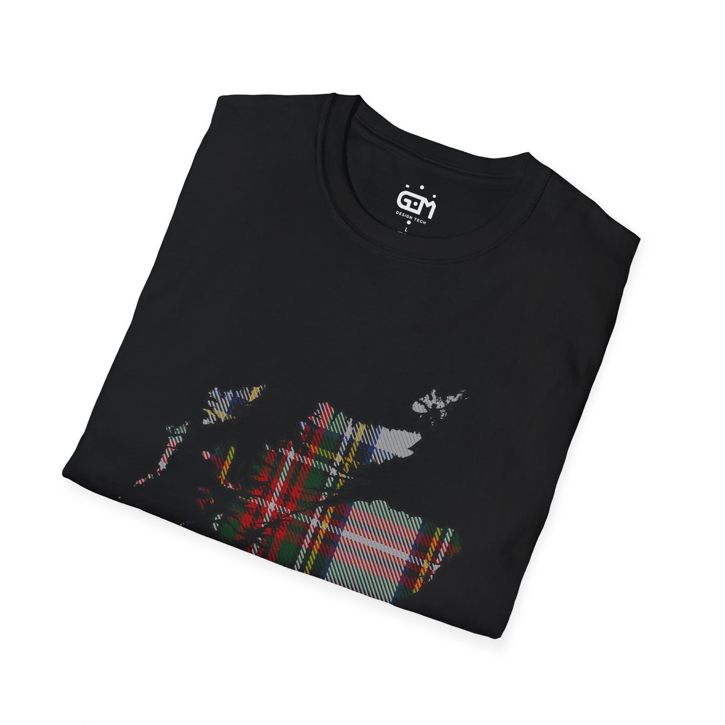 Scotland Tartan Map Softstyle Unisex T-Shirt - Stewart Dress Tartan Tee