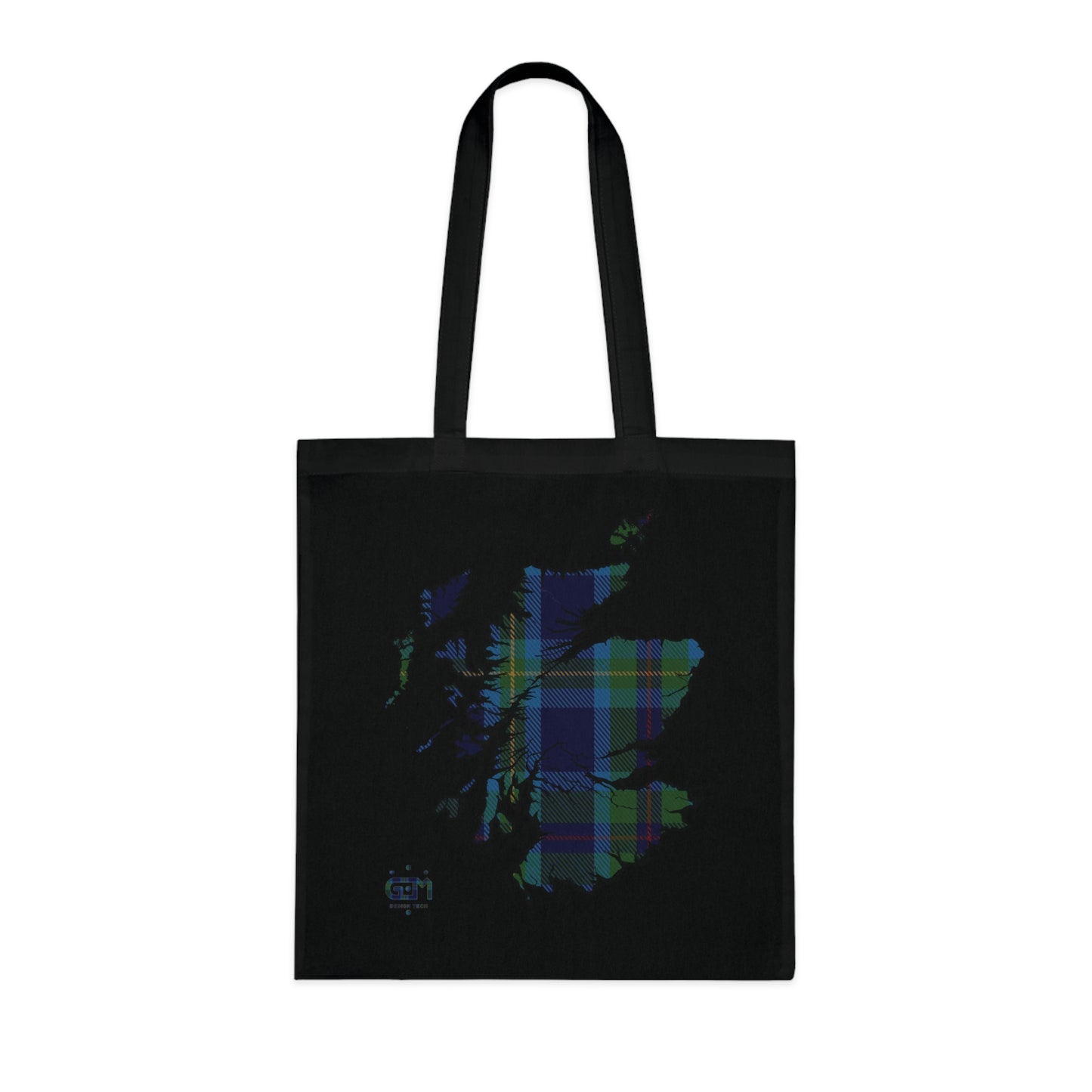 Reversible Scotland Tartan Map Cotton Tote Bag - Miller Tartan