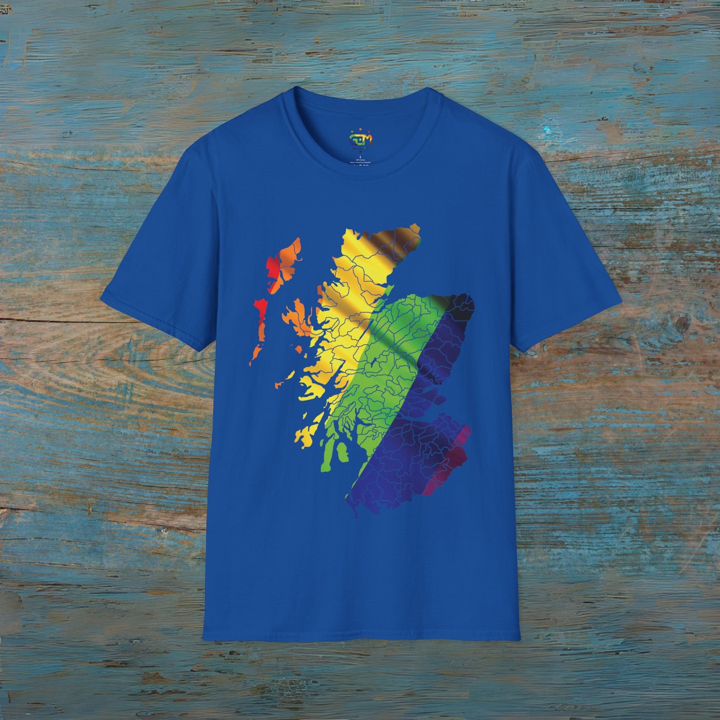 Scotland has PRiDE Flag Clan Regions Map Unisex T-Shirt, Various Colours