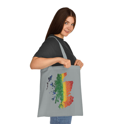 Scotland Pride Rain Clan Map Cotton Tote Bag