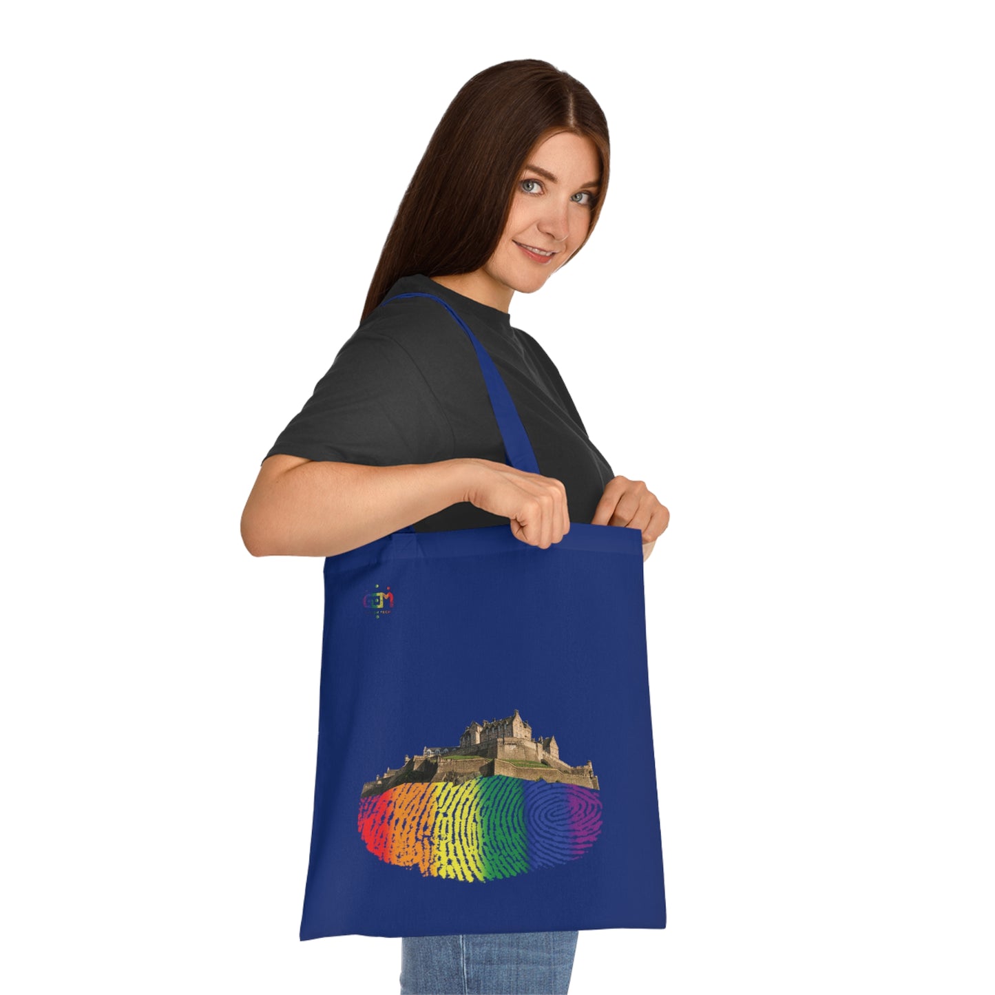 Pride Fingerprint Rock Edinburgh Castle Cotton Tote Bag