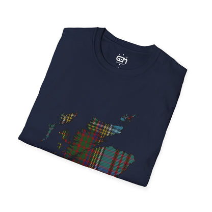 Scotland Tartan Map Softstyle Unisex T-Shirt - Anderson Tartan Tee