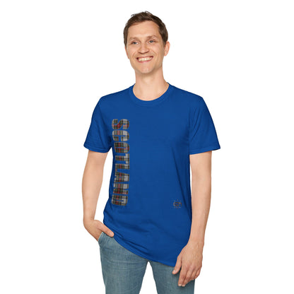 Tartan Scotland Lettering Softstyle Unisex T-Shirt, Stewart Dress Tartan Tee