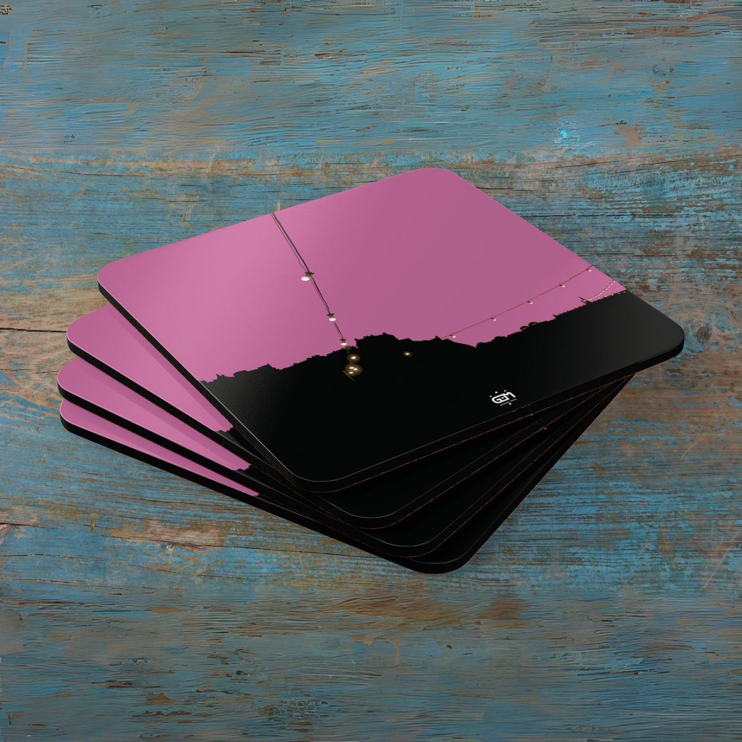 Scotland Art Cork Coaster Set - Silhouettes