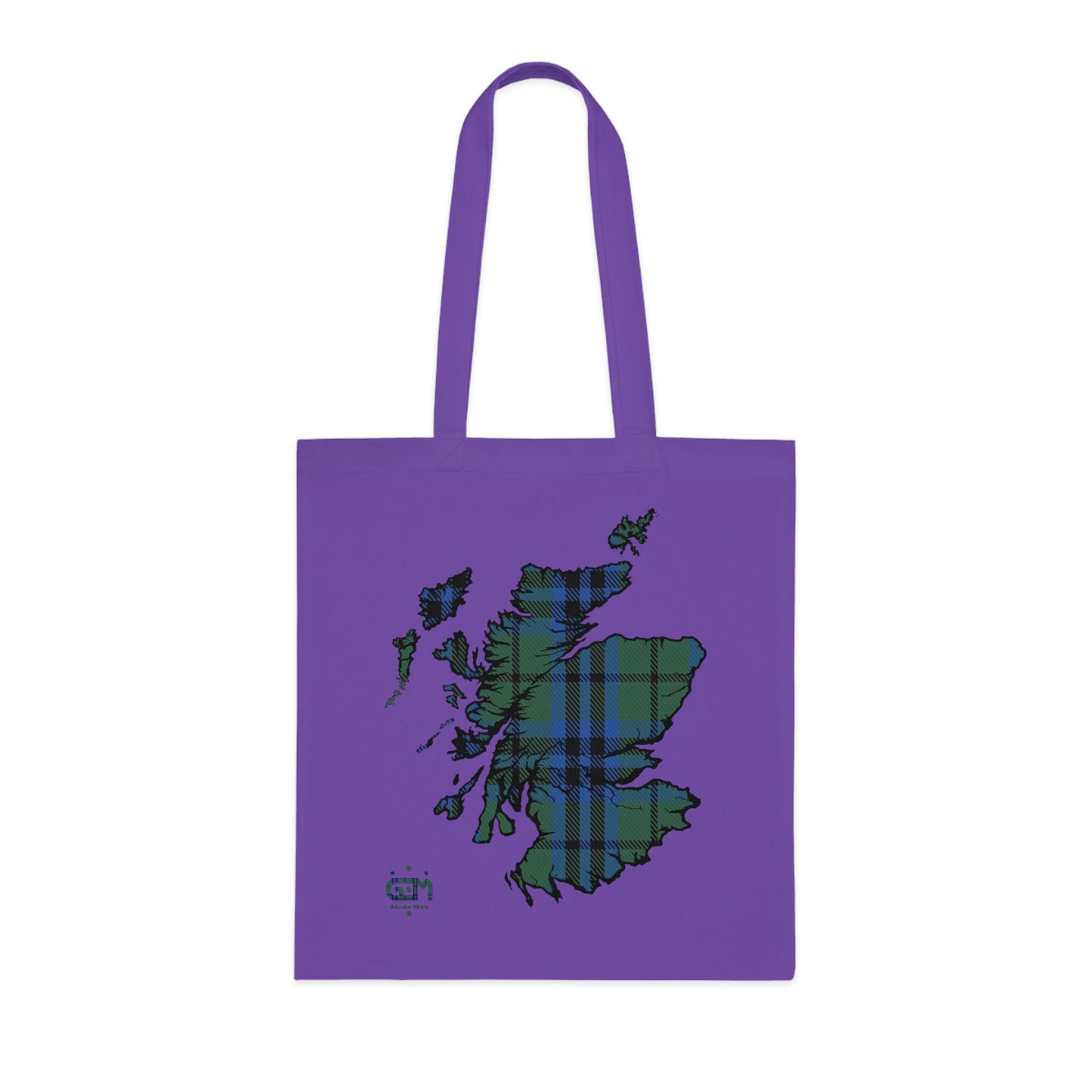 Reversible Scotland Tartan Map Cotton Tote Bag - Keith Tartan