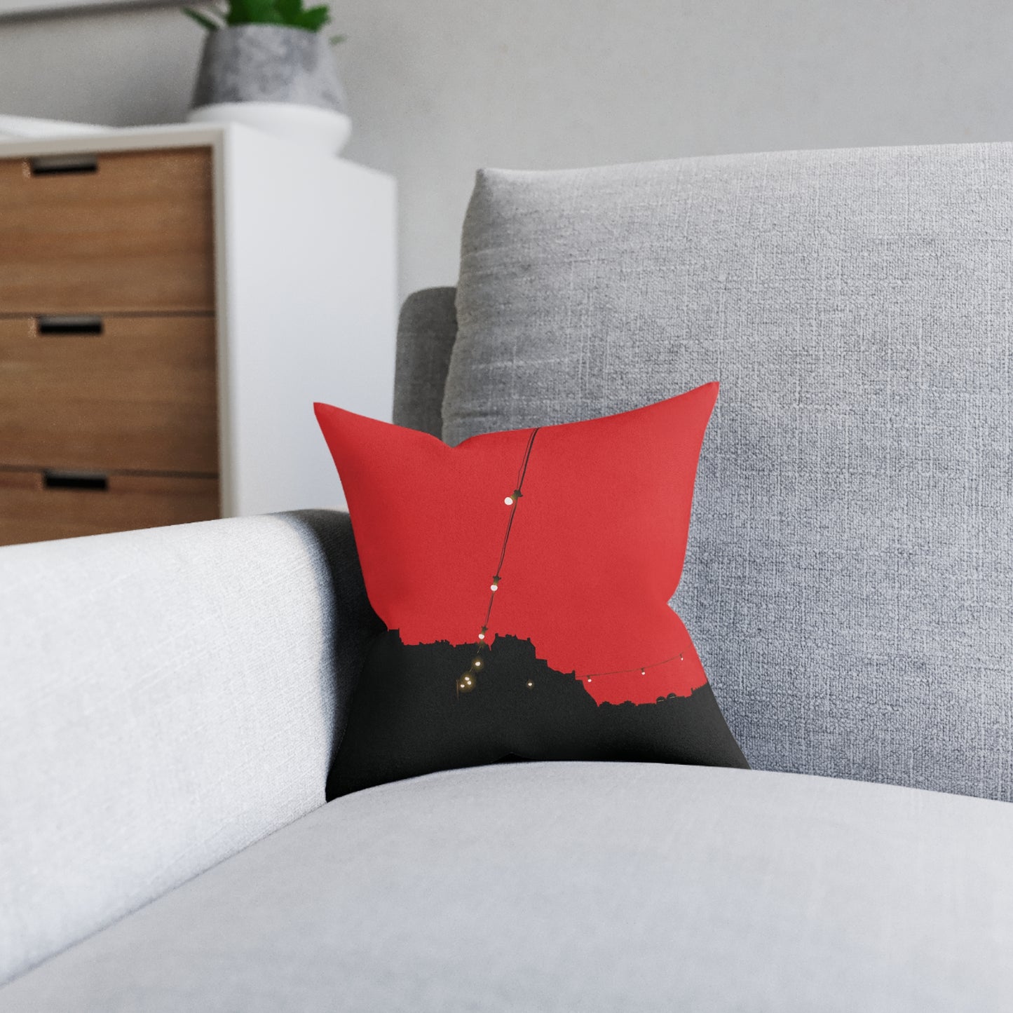 Coussins carrés Scotland Art Silhouette : différentes tailles