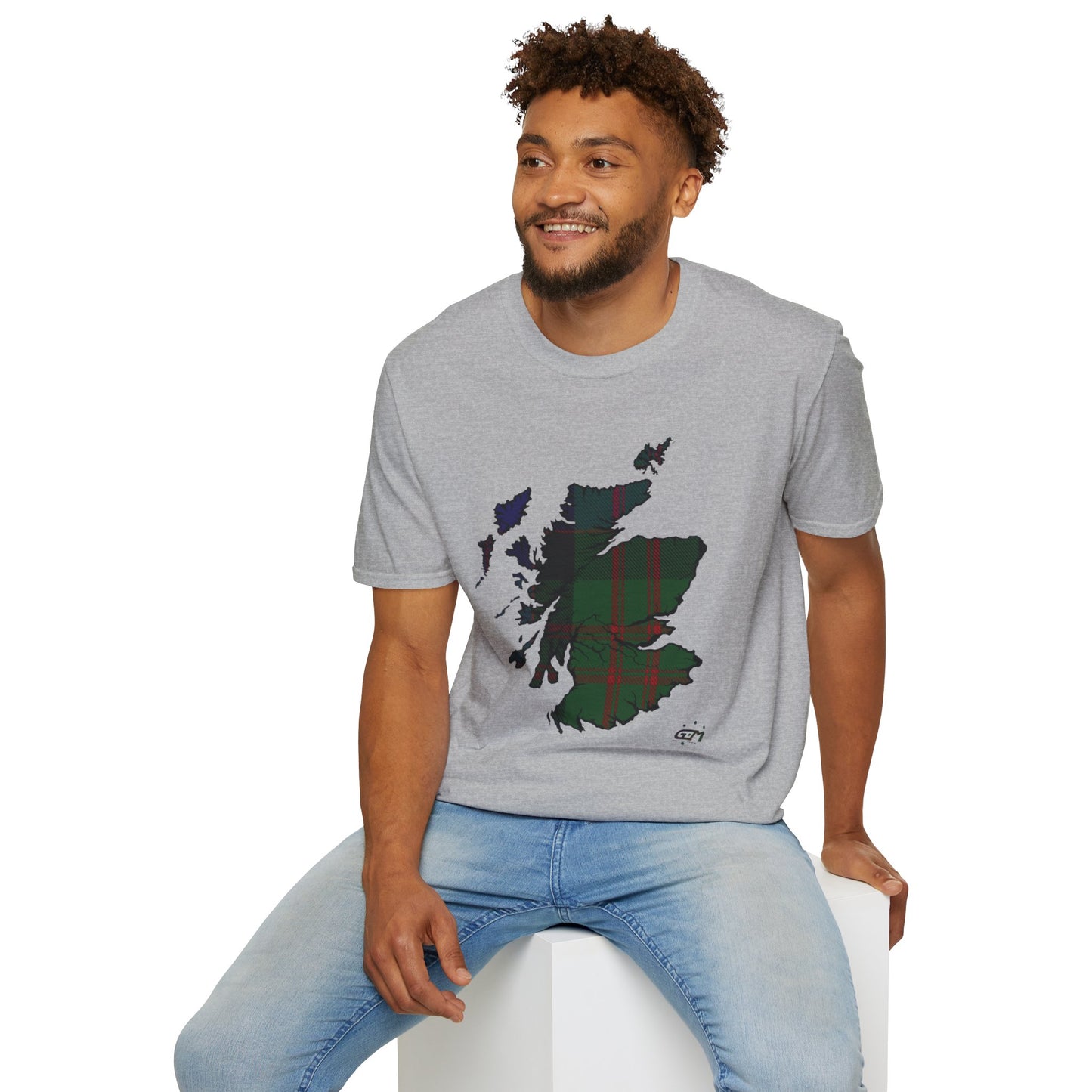 Tartan Scotland Map Softstyle Unisex T-Shirt - MacDonald Tartan Tee