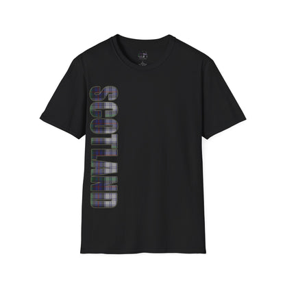 Scotland Lettering Argyle Dress Tartan Softstyle T-Shirt, Unisex Tee, Various Colours