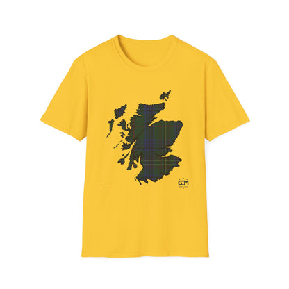 Tartan Ecosse Carte Softstyle T-Shirt Unisexe - Kennedy Tartan Tee 