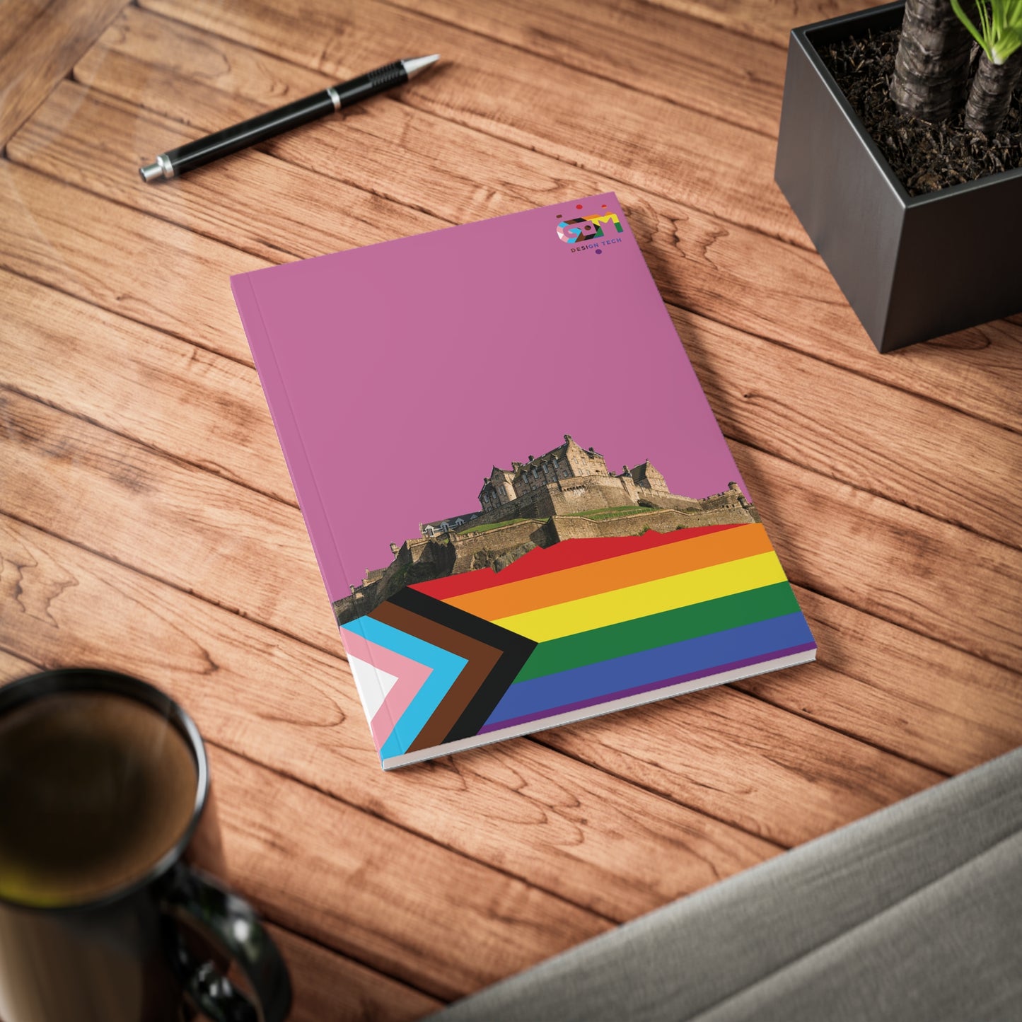 Carnet à couverture souple Edinburgh Castle Pride Progress Rockface, A5