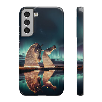 Kelpies Northern Lights Art Variant Phone Case, Scotland, Samsung