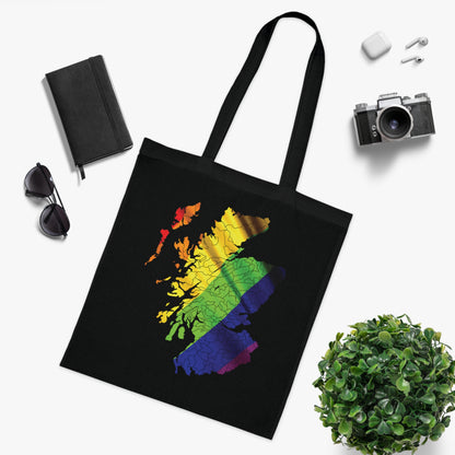 Scotland Pride Flag Clan Map Cotton Tote Bag