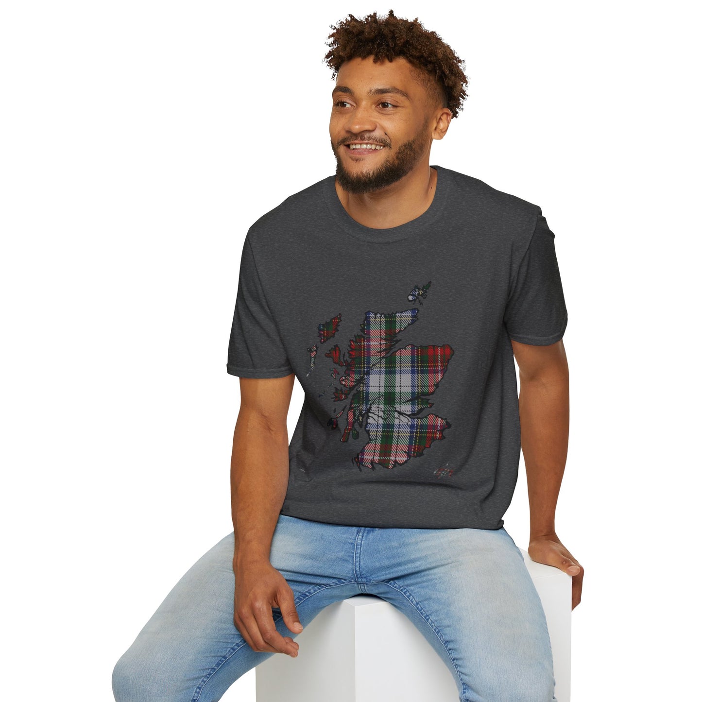 Tartan Ecosse Carte Softstyle T-Shirt Unisexe - Stewart Tartan Tee 