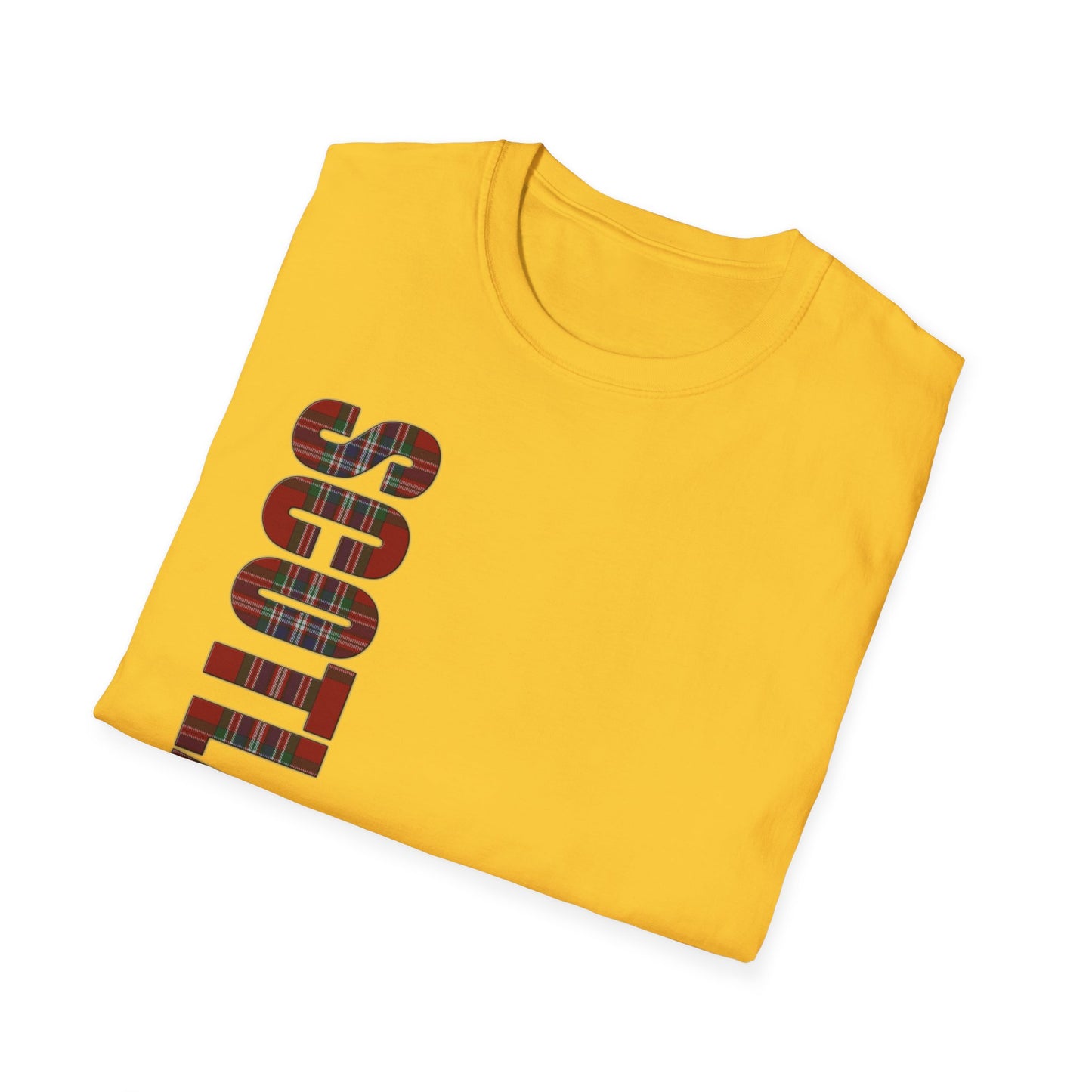 Tartan Scotland Lettering Softstyle Unisex T-Shirt, MacFarlane Tartan Tee