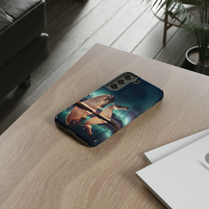 Kelpies Northern Lights Art Variant Phone Case, Scotland, Samsung