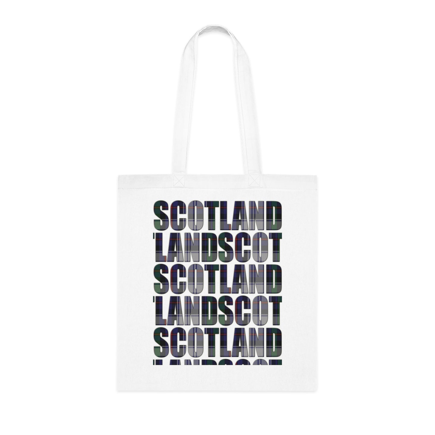 Reversible Scotland Tartan Map Cotton Tote Bag - Argyle Dress Tartan