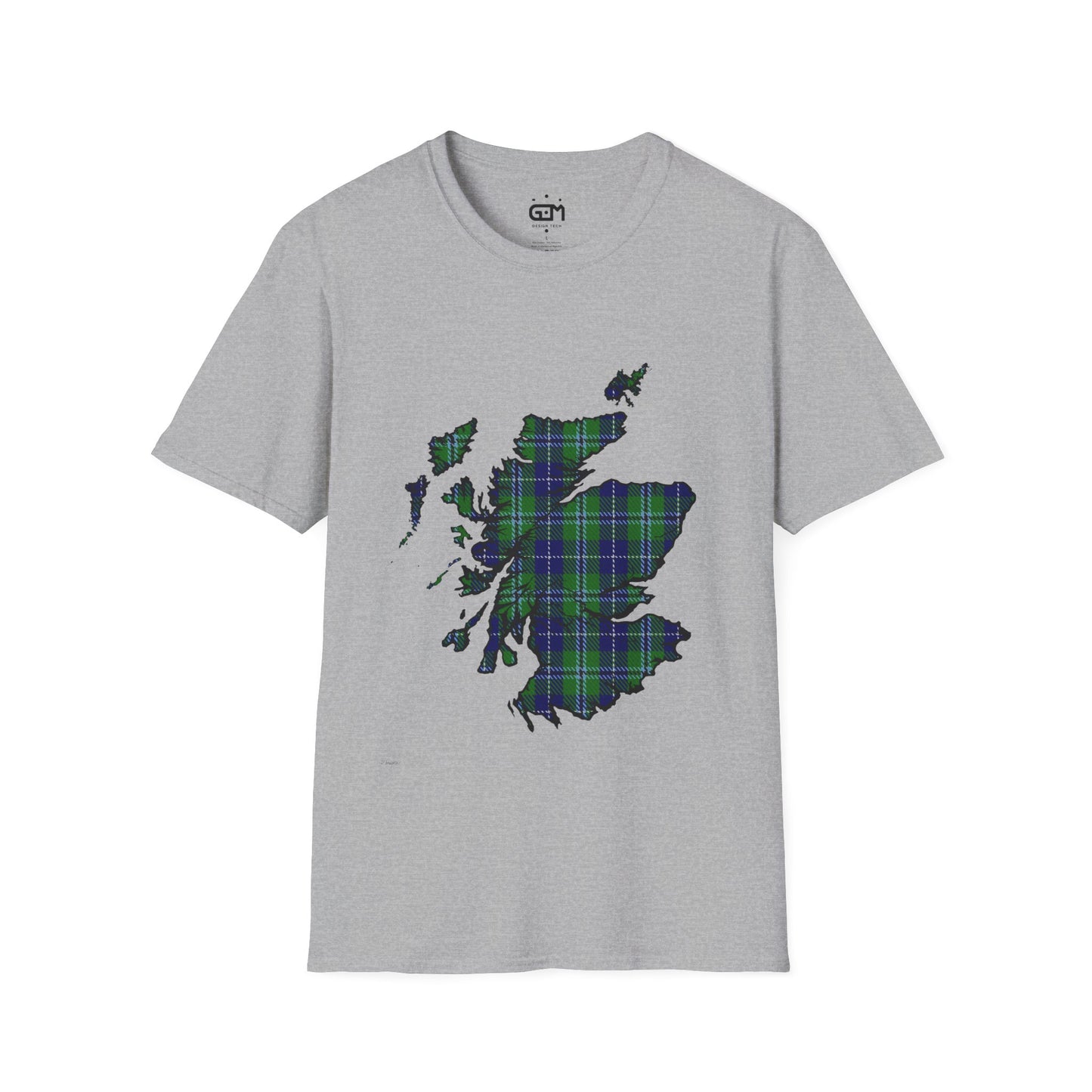 Scotland Tartan Map Softstyle Unisex T-Shirt - Douglas Tartan Tee