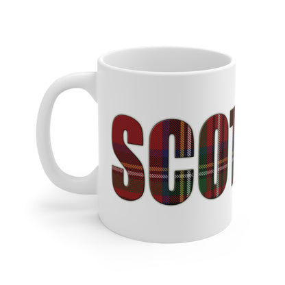 Scotland Tartan Mug - Stewart Royal, Coffee Cup, Tea Cup, Scotland, White