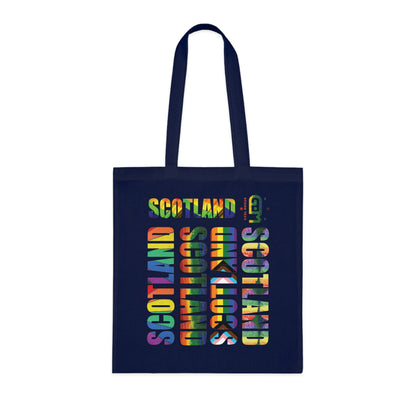 Scotland Pride Lettering Cotton Tote Bag