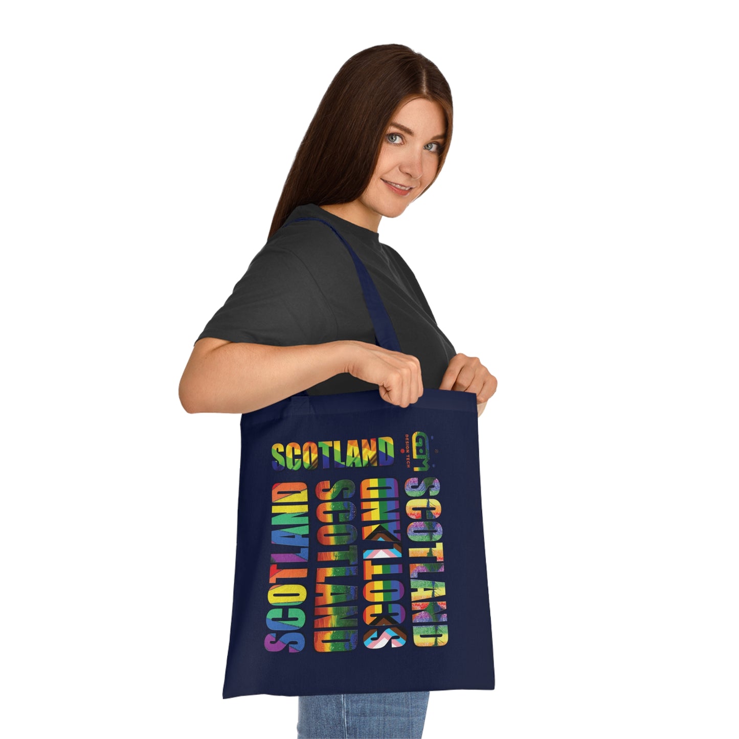 Scotland Pride Lettering Cotton Tote Bag