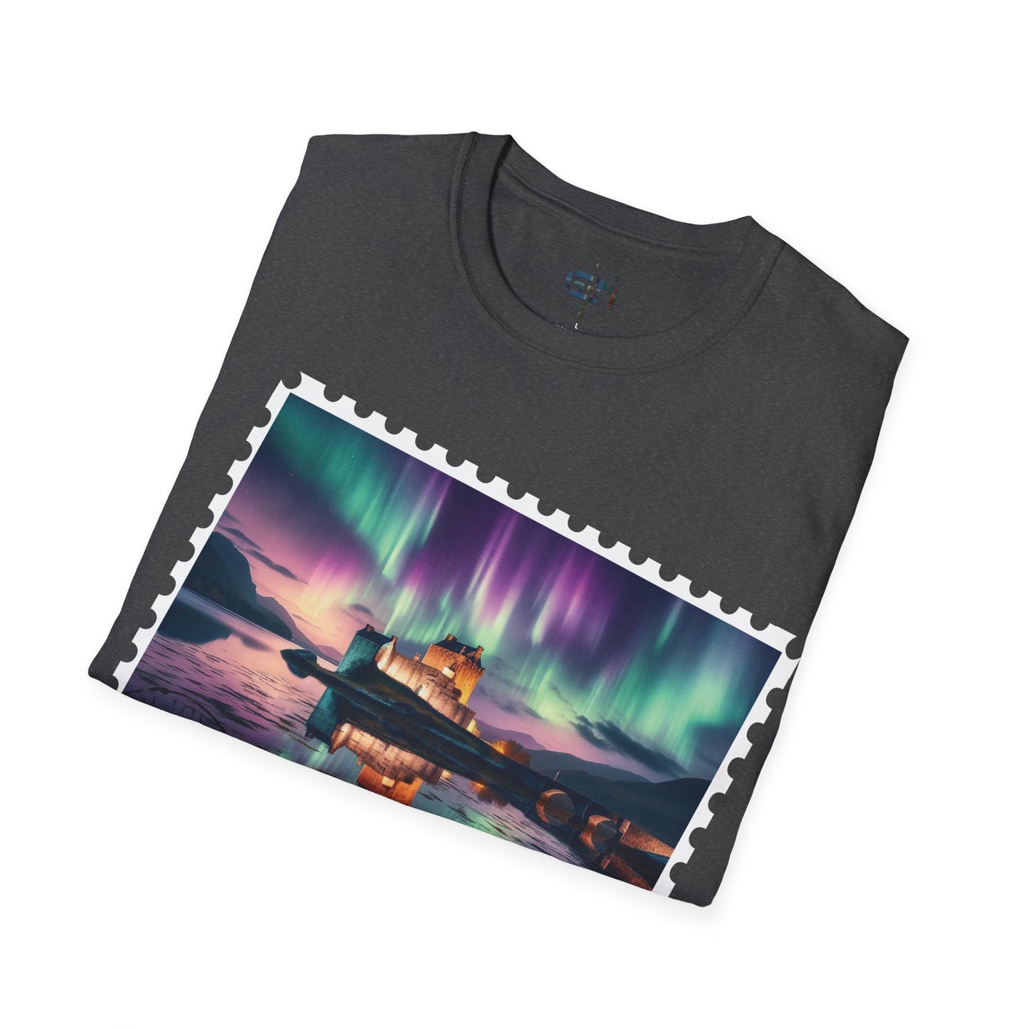 Postcard Eilean Donan Castle Art Softstyle T-Shirt, Unisex Tee, Scotland Shirt, Various Colours