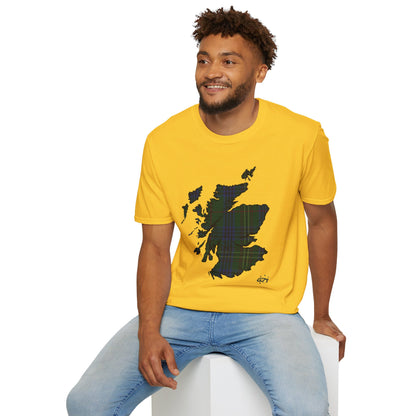 Tartan Ecosse Carte Softstyle T-Shirt Unisexe - Kennedy Tartan Tee 