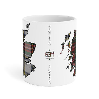 Mug carte écossaise en tartan – Stewart Dress Tartan, différentes tailles 