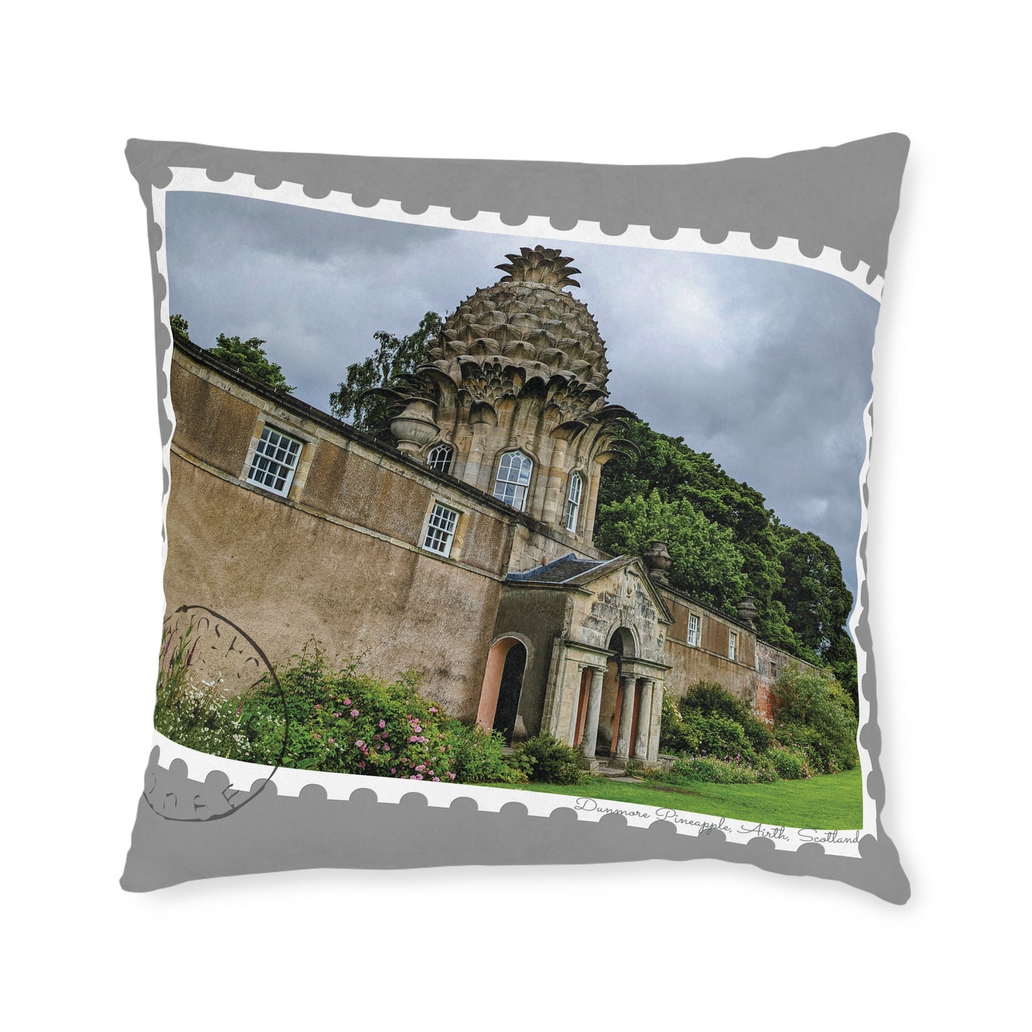 Dunmore Pineapple Photo Stamp Square Cushion, Various Sizes