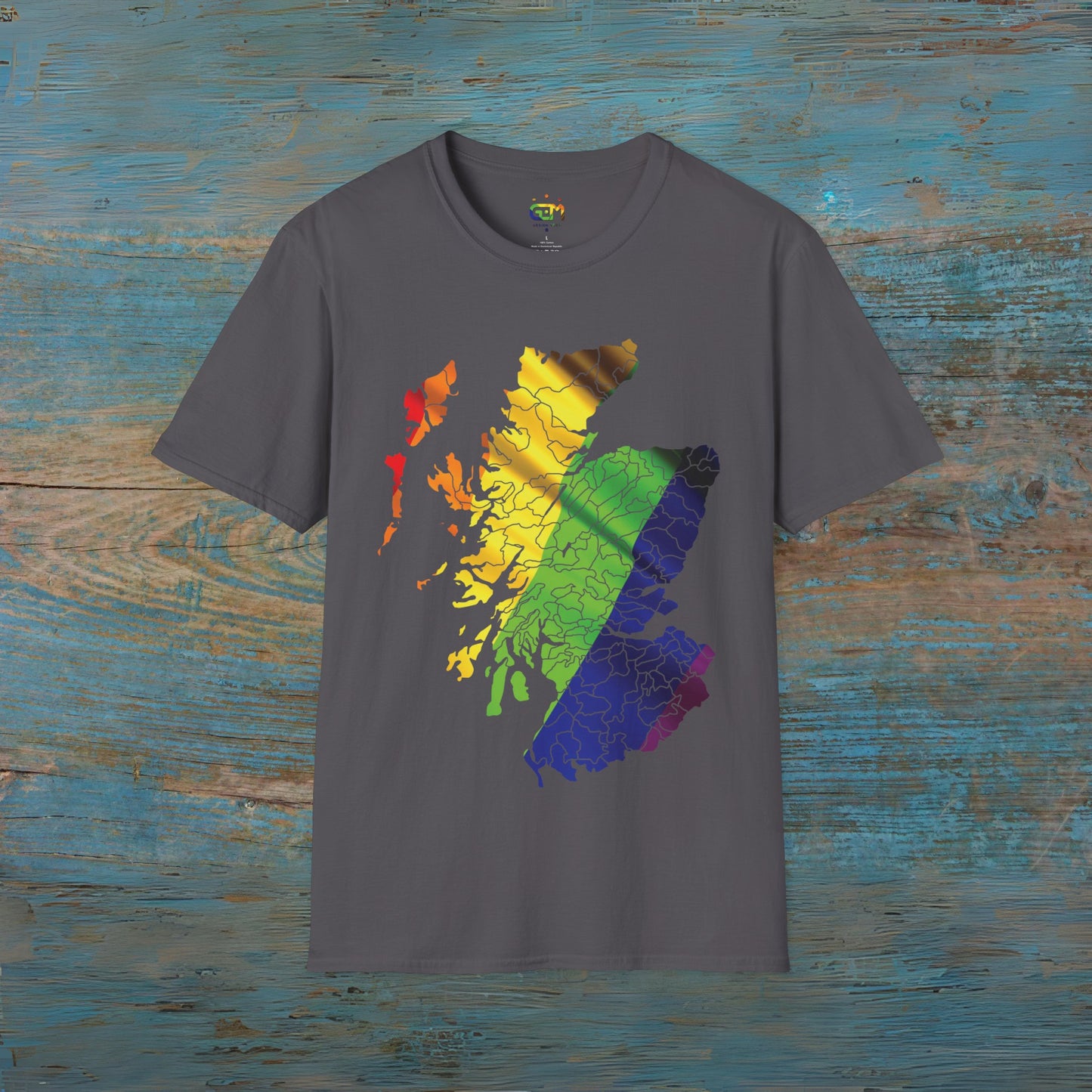 Scotland has PRiDE Flag Clan Regions Map Unisex T-Shirt, Various Colours