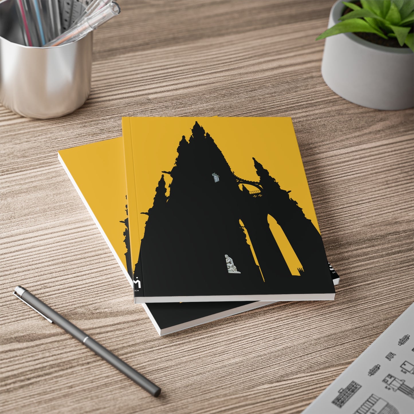 Scotland Art A5 Softcover Notebook - Silhouettes