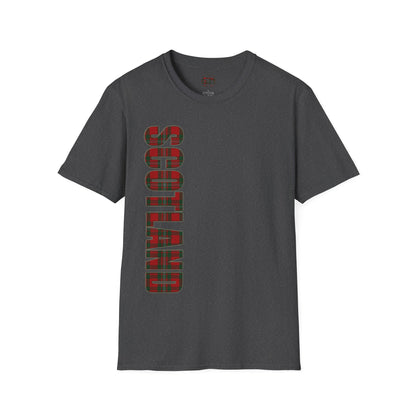 Scotland Lettering Tartan Softstyle Unisex T-Shirt, MacGregor Tartan Tee