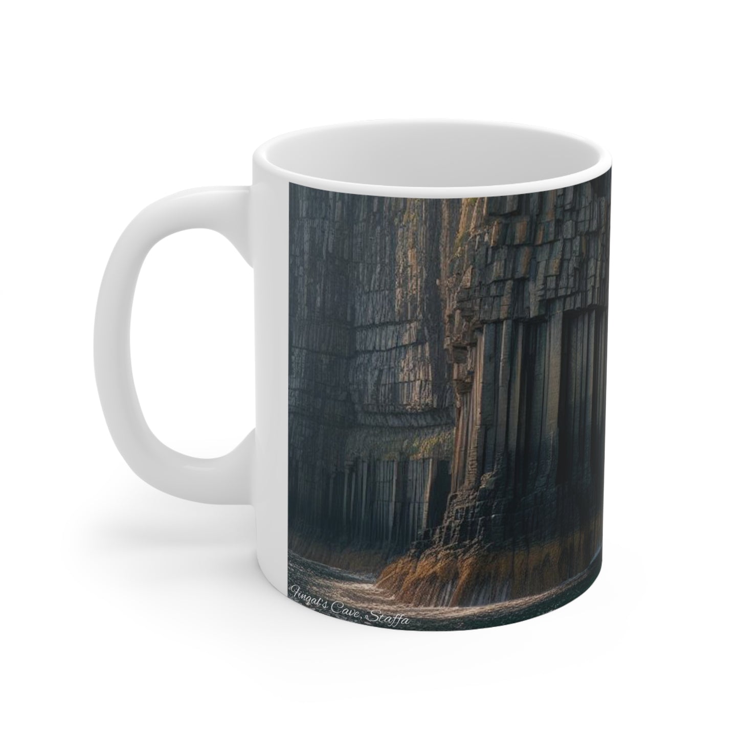 Fingal's Cave Mug - Staffa, Coffee Cup, Tea Cup, Scotland, White