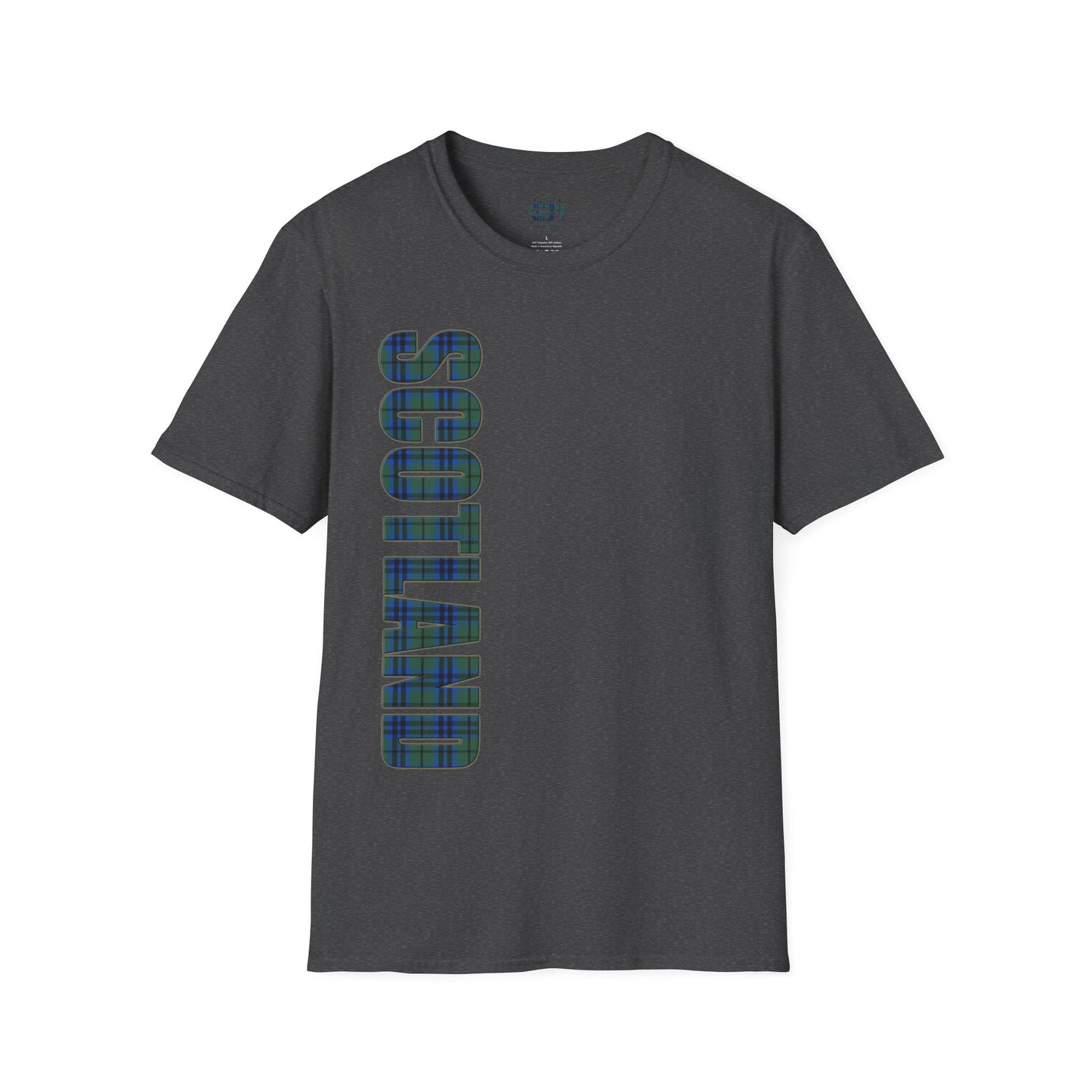 Scotland Lettering Tartan Softstyle Unisex T-Shirt, Keith Tartan Tee