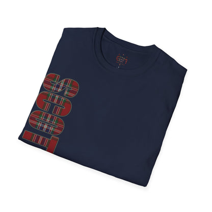 Scotland Lettering MacFarlane Tartan Softstyle T-Shirt, Unisex Tee, Various Colours