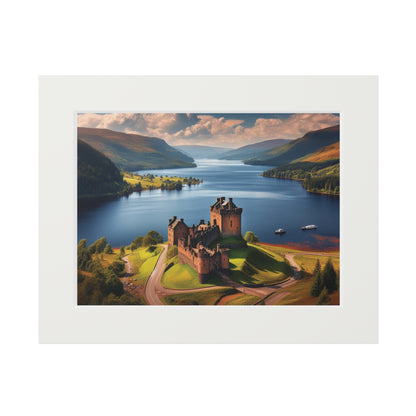 Urquhart Castle Fine Art Print, Scotland Art, Paper Frame, Various Sizes, Horizontal