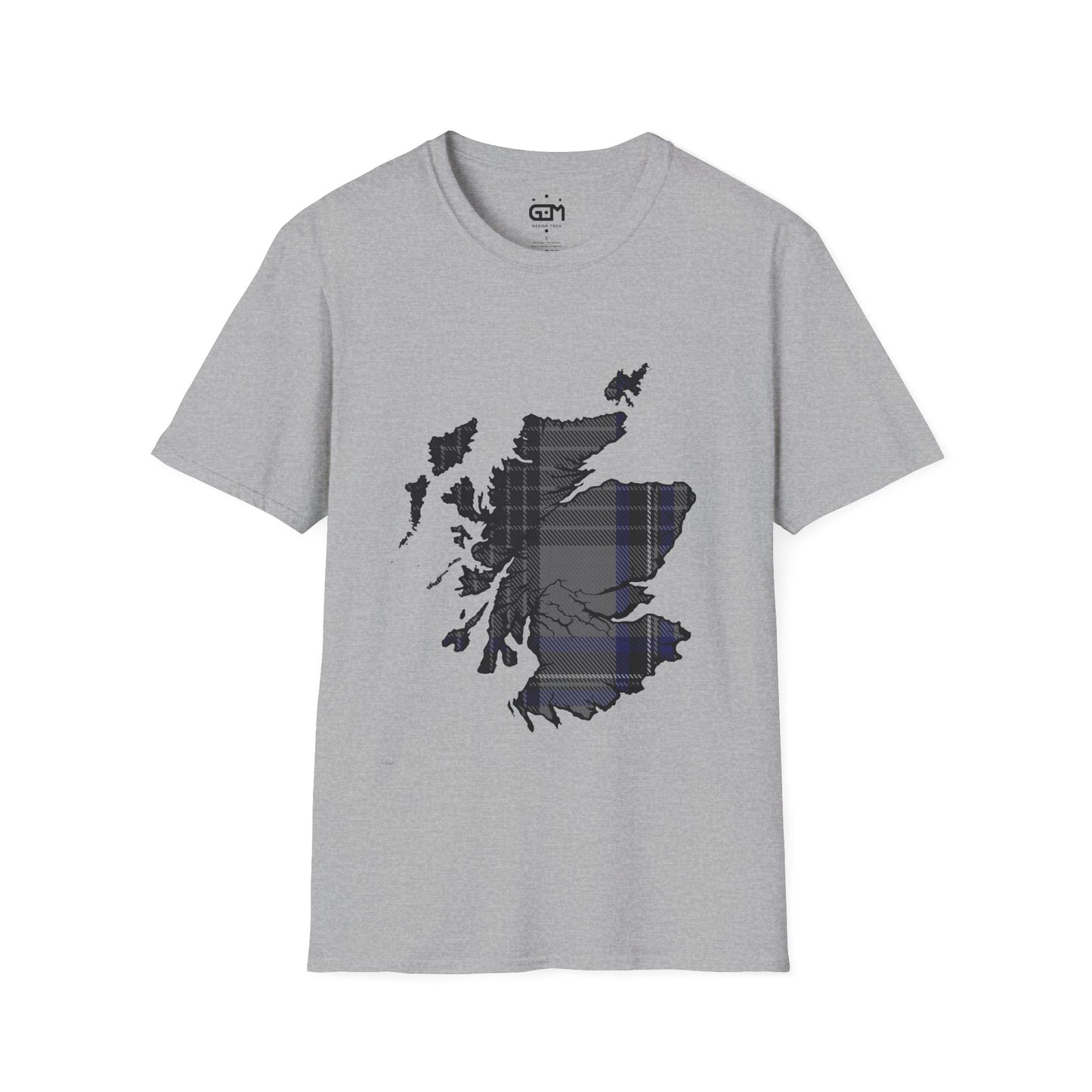 Scotland Tartan Map Softstyle Unisex T-Shirt - Hood Tartan Tee