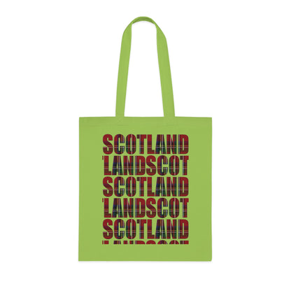 Reversible Scotland Tartan Map Cotton Tote Bag - Stewart Royal Tartan