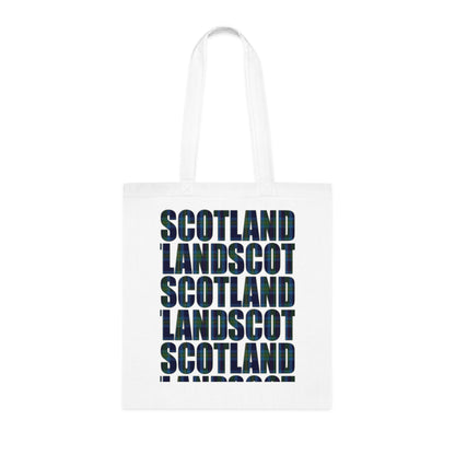 Reversible Scotland Tartan Map Cotton Tote Bag - Miller Tartan