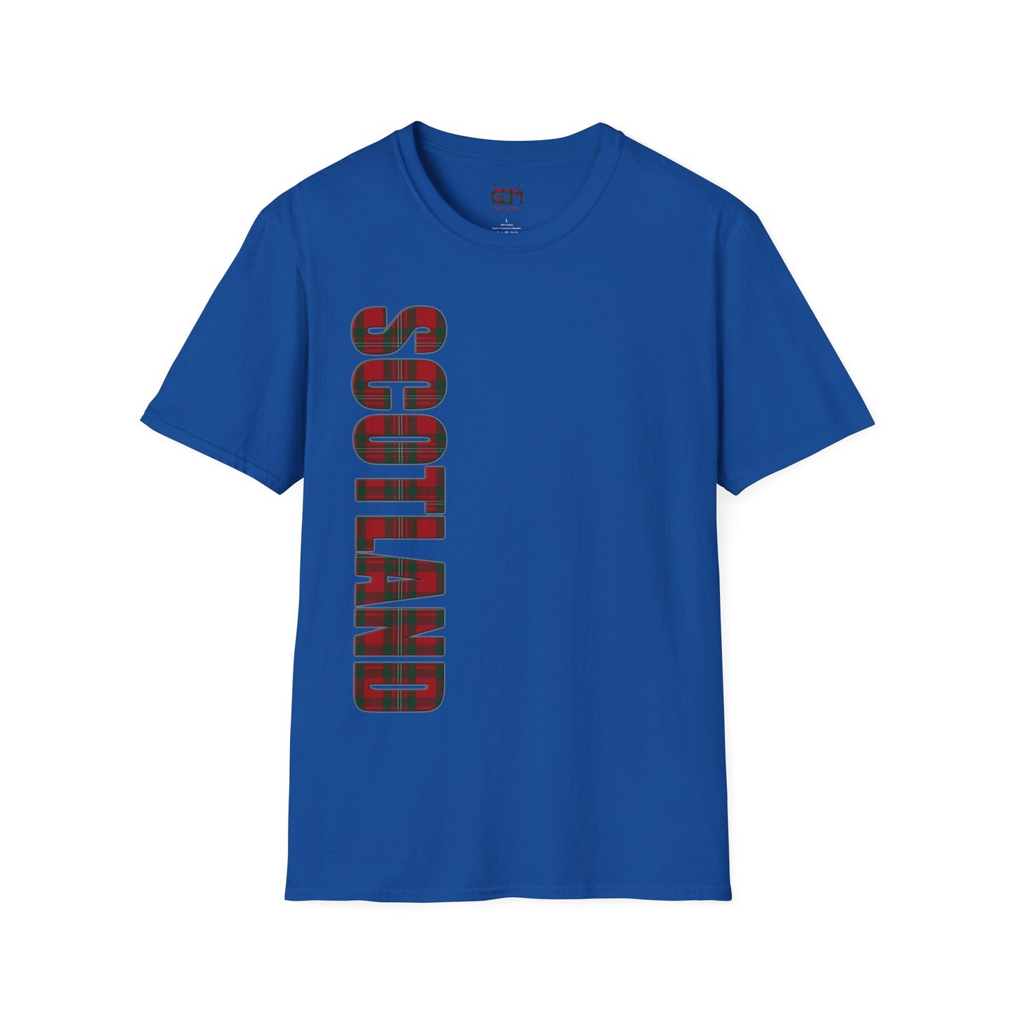 Scotland Lettering Tartan Softstyle Unisex T-Shirt, MacGregor Tartan Tee