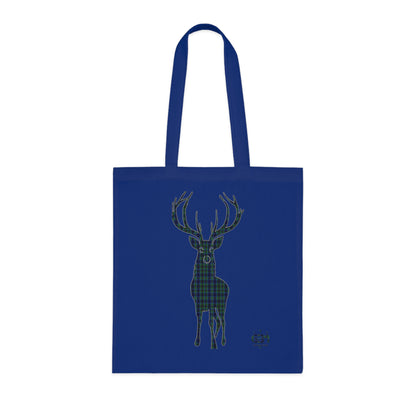 Reversible Scotland Tartan Stag Cotton Tote Bag - Miller Tartan